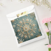 冬の黄金の抱擁：雪の結晶セレナーデ フェイバーバッグ (封をした状態)