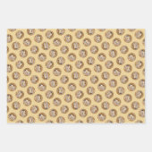 冬の黒いキャップの《鳥》アメリカゴガラオリジナル写真 ラッピングペーパーシート (正面)