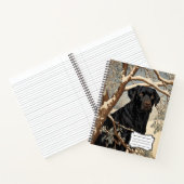 冬の黒いラブラドールレトリバー ノートブック (内部)