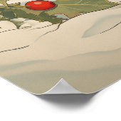 冬の黒いラブラドール ポスター (角)