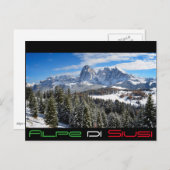 冬の黒い文字葉書にアルペディシウシ ポストカード (正面/裏面)