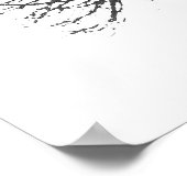 冬の黒一葉なし木 ポスター (角)