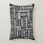 冬の黒板コラージュ アクセントクッション (正面(垂直))