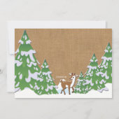 冬の８歳誕生日パーティーへの招待状 招待状 (裏面)