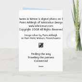 冬の2羽の白鳥 カード (裏面)