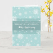 冬の40周年結婚カード カード (黄色い花)