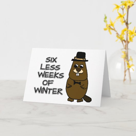 冬の6週間を切る カード (黄色い花)