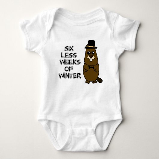 冬の6週間を切る ベビーボディスーツ (正面)