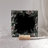 冬の パステル エレガント スクエア オープン ハウス 招待状