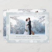 冬の《写真》ぼけ味 | 3枚の写結婚した真とメリー シーズンカード (正面/裏面)