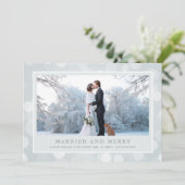 冬の《写真》ぼけ味 | 3枚の写結婚した真とメリー シーズンカード (スタンド正面)