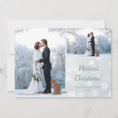 冬の《写真》ぼけ味 | 3枚の写結婚した真とメリー シーズンカード (裏面)