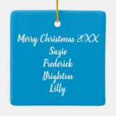 冬の《鳥》アメリカゴガラオンホリーウッドカットウィンターホリデーズ セラミックオーナメント (裏面)