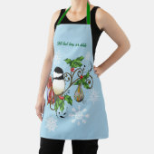 冬の《鳥》アメリカゴガラクリスマス エプロン (インサイチュ)