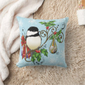 冬の《鳥》アメリカゴガラクリスマス クッション (ブランケット)