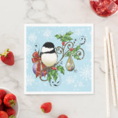 冬の《鳥》アメリカゴガラクリスマス スタンダードランチョンナプキン (インサイチュ)