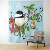 冬の《鳥》アメリカゴガラクリスマス タペストリー (インサイチュ)