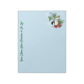 冬の《鳥》アメリカゴガラクリスマス ノートパッド (回転)