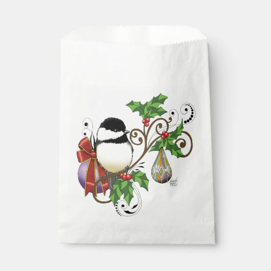冬の《鳥》アメリカゴガラクリスマス フェイバーバッグ (正面)