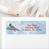 冬の《鳥》アメリカゴガラ住所 シール (インサイチュ)