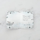 冬の《鳥》アメリカゴガラ鳥ほこりっぽいブルーメリークリスマス シーズンカード (内部)