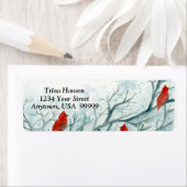 冬の(鳥)ショウジョウコウカンチョウの鳥たち ラベル (インサイチュ)