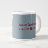 冬の（鳥）ショウジョウコウカンチョウオンフェスティバルバードハウス ジャンボコーヒーマグカップ (正面右)