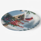 冬の（鳥）ショウジョウコウカンチョウオンフェスティバルバードハウス ペーパープレート (アングル)