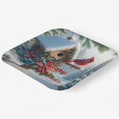 冬の(鳥)ショウジョウコウカンチョウオンフェスティバルバードハウス ペーパープレート (傾斜あり)