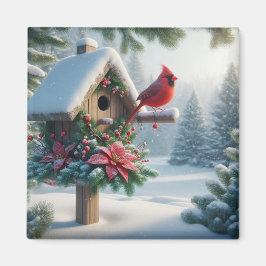 冬の（鳥）ショウジョウコウカンチョウオンフェスティバルバードハウス マグネット