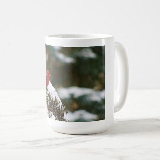 冬の(鳥)ショウジョウコウカンチョウコーヒーマグ コーヒーマグカップ (正面右)
