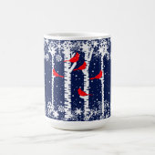 冬の(鳥)ショウジョウコウカンチョウシーン コーヒーマグカップ (中央)