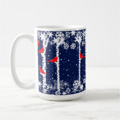 冬の(鳥)ショウジョウコウカンチョウシーン コーヒーマグカップ (左)