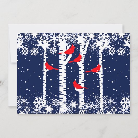 冬の(鳥)ショウジョウコウカンチョウシーン シーズンカード (正面)