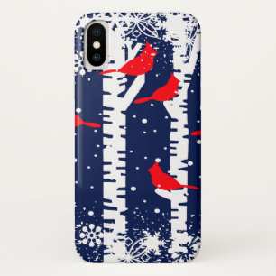 冬の（鳥）ショウジョウコウカンチョウシーン iPhone X ケース