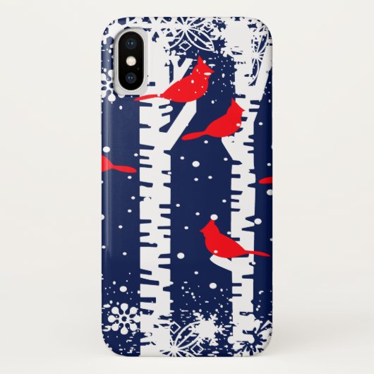 冬の(鳥)ショウジョウコウカンチョウシーン Case-Mate iPhoneケース (裏面)