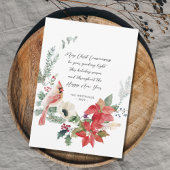 冬の（鳥）ショウジョウコウカンチョウレッドポインセティアスグリーンリーリース シーズンカード