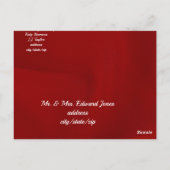 冬の（鳥）ショウジョウコウカンチョウ日付を保存招待状はがき ポストカード (裏面)