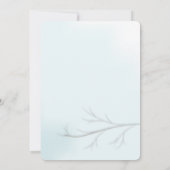 冬の（鳥）ショウジョウコウカンチョウ編集可能招待状カード 招待状 (裏面)