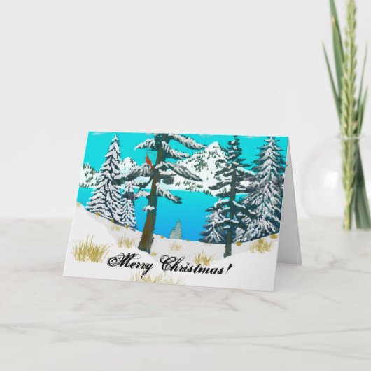 冬の（鳥）ショウジョウコウカンチョウ シーズンカード (正面)