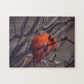 冬の(鳥)ショウジョウコウカンチョウ ジグソーパズル (横)