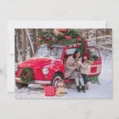 冬のAフレームスキーシャレーイラスト写真 シーズンカード (裏面)