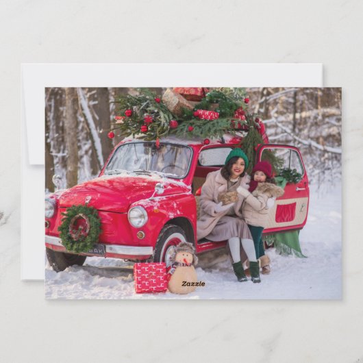 冬のAフレームスキーシャレーイラスト写真 シーズンカード (裏面)