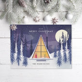 冬のAフレームスキーシャレーイラスト写真 シーズンカード