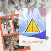 冬のAフレームスキーシャレー レトロ写真 シーズンカード