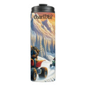 冬のATV:雪山サンセットライド タンブラー (正面)