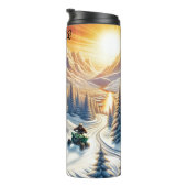 冬のATV:雪山サンセットライド タンブラー (回転右)