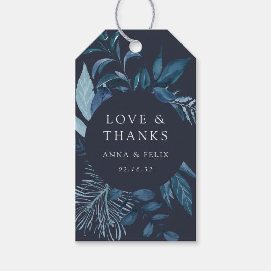 冬のAzure |ブルーボタニカル結婚式の引き出物 ギフトタグ (正面)