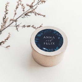 冬のAzure | Blue Botanical 結婚's ラウンドシール