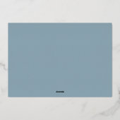 冬のAzure | Blue Botanical 結婚's 箔招待状 (裏面)